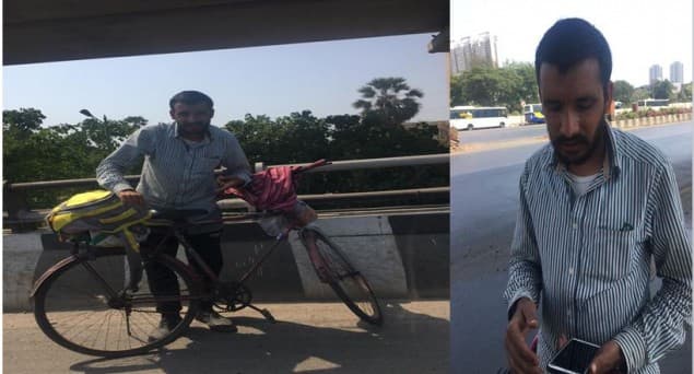 اپنے والد کی آخری خواہش کی تکمیل کے لیے بیٹا ممبئی سے راجوری کے لیے سائیکل پر روانہ