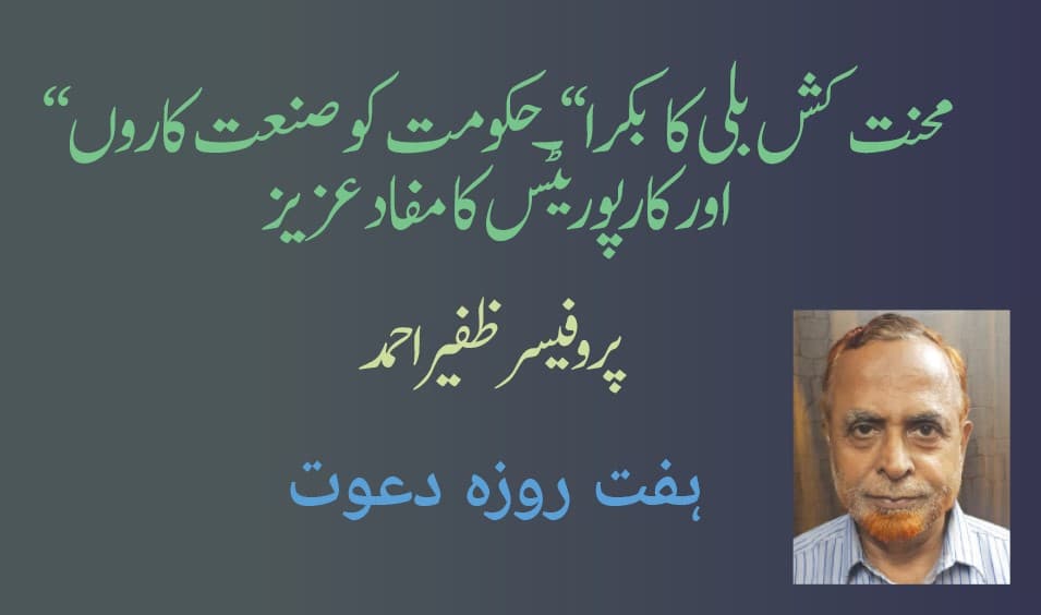 ’’محنت کش بلی کا بکرا‘‘۔حکومت کو صنعت کاروں اور کارپوریٹس کا مفاد عزیز