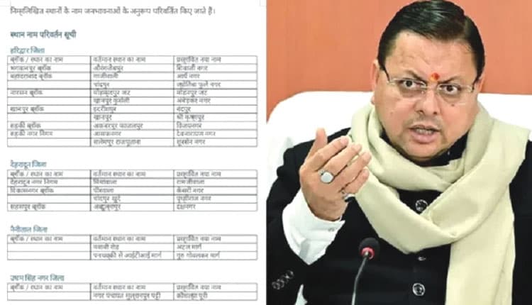 اتراکھنڈ میں مسلم شناخت والے 17مقامات کے نام تبدیل