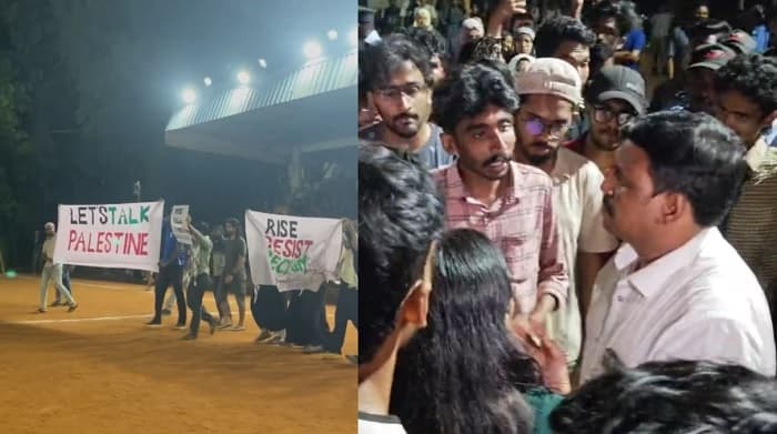 پانڈیچیری یونیورسٹی میں فلسطین کی حمایت میں بینر لہرانے پر فٹبال ٹورنامنٹ کو روک دیا گیا