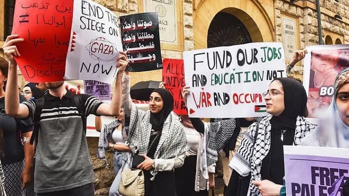 امریکہ میں فلسطین کی حمایت بھی جرم قرار،سینکڑوں مظاہرہ کر رہے طلبہ پر کارروائی