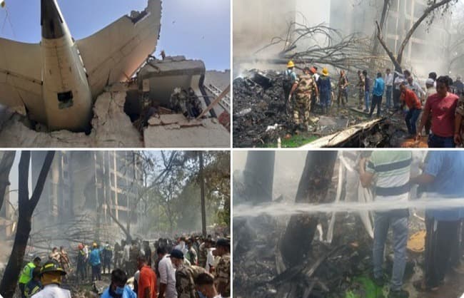 احمد آباد میں مسافر بردارایئر انڈیا کا طیارہ اندوہناک حادثے کا شکار ،242 مسافر سوار تھے